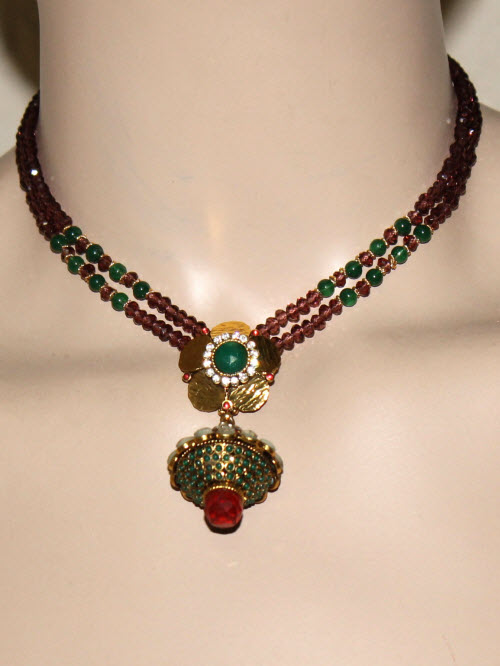 Designer Kantha Necklace Set 10333