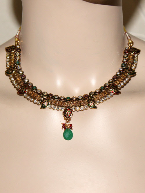 Designer Kantha Necklace Set 10336