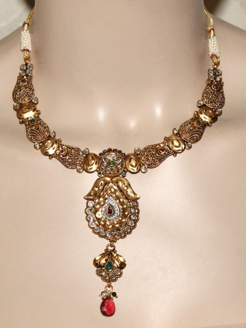Designer Kantha Necklace Set 10337