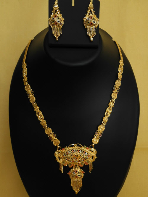 23.5 Carat Gold-Plated Necklace Set 10818