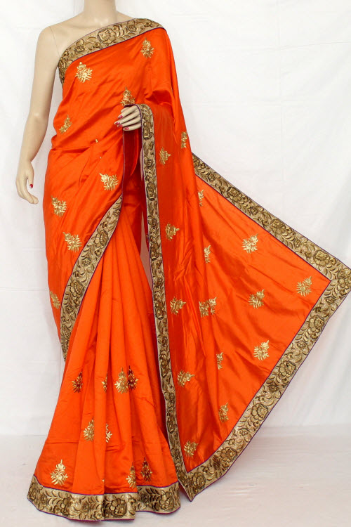 Exclusive Embroidered Saree (With Blouse) 13292