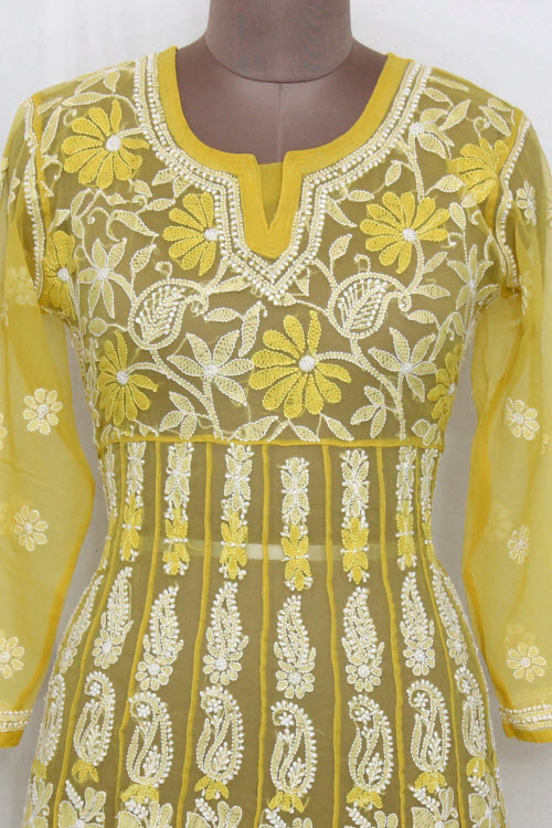 chikankari anarkali kurti online