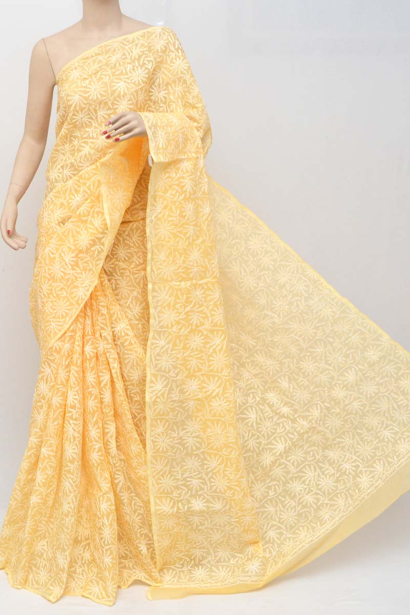 Dazzling Chikankari Saree Collection @ Mirraw